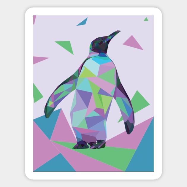 Rainbow Geo-Penguin Sticker by jrepkin